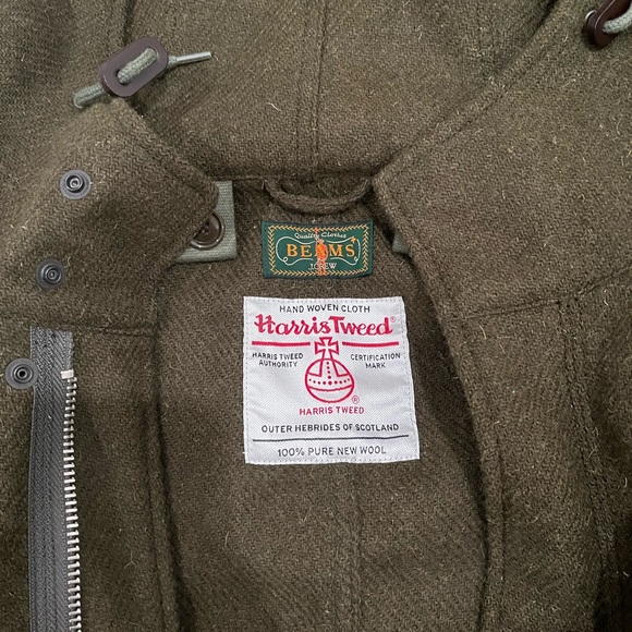 NWT - BEAMS PLUS X J.Crew mil coat in Harris Tweed cloth - Men's Medium - Picture 2 of 5